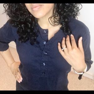 PUBLISH TUNIC - raw hem sleeves - size medium